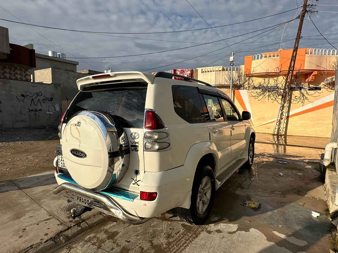 السلام عليكم
تيوتا برادو ٢٠٠٨ خليجي 
مواصفات vx
محرك ٦ سلندر 4000  
تحكم ستيرن  
تبريد ٣ قطع ثلج  
دبل تانكي 
سبير تعليك  
مكفوله   كفاله  تخم تاير جديد تبريد منظومه جديده السياره
منظومه غاز
سعرا ١٦٥  بيها مجال
رقم *********** موصل, نينوى
