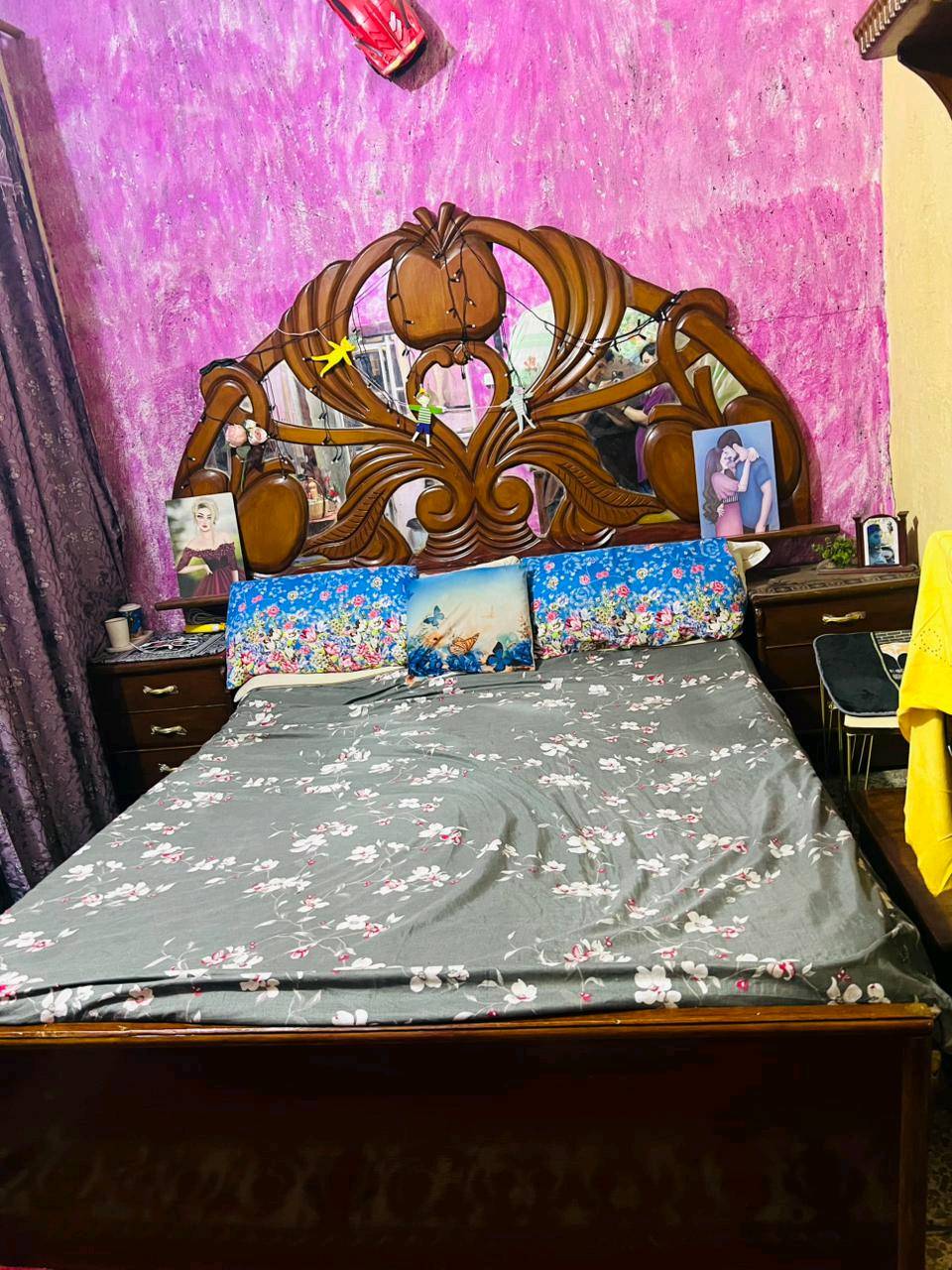 غرفة نوم خشب 6 ملم نجارة اصلي عراقي
ام الگلوبات بلزاويه الكنتور  كذالك 