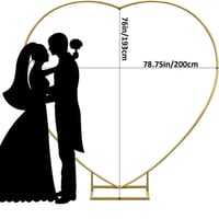 قوس عيد ميلاد • شكل قلب • معدن