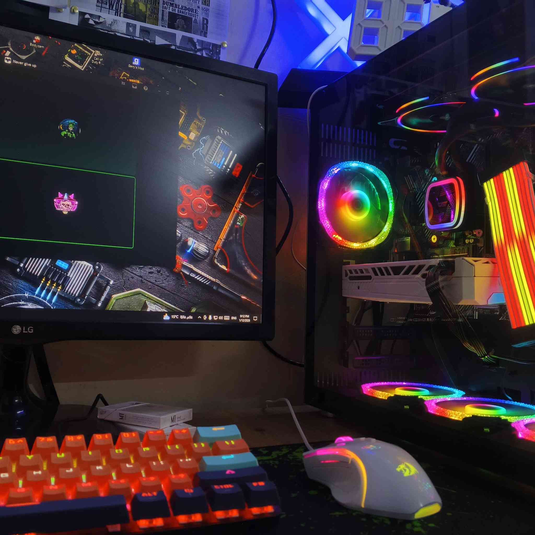 ‏سيت اب كامل للبيع
‏i5 - 10400f
‏3060 peladn 12g 
‏RAM16
‏مبرد مائي
‏asus h510 motherboard pc build prime
‏بور سبلاي 650
‏كيس من شركة ماس 7 fan 
‏شاشة LG 75HZ
‏كت كيبل تشغيل rgb
‏ماوس red dragon 
‏keyboard mechanical mucai mni
‏سماعة من شركة weseary headset wireless دنكل 
‏ماوس باد متر ميز 
‏ups 1500 مشتريله بطاريات اصليه يشغلك اكثر من  
‏ساعه سمارت
‏ واي فاي قطعه  
‏وياها العاب sqwad
‏arma reforger 
‏ bodycam
‏outlast 2 
‏chained together
‏call of duty modern warfare 3
‏كيم باس بعدله شهرين 
‏كل الألعاب مشتريهم وبعد اكو العاب وياها 
‏كل القطع متوفره كراتينها القطع جدد بيدي مجهزن ونطي ضمان 
‏مكاني بغداد قيم بما يرضي الله وتصل وبيك خير ودلل تجي للبيت تفحص  وتشيل وياها ضمان 
‏رقم الهاتف ***********
‏
‏
‏
‏
‏
‏
