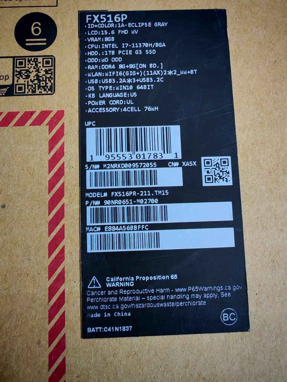 ​ ASUS TUF Dash f15
جهاز للألعاب والمونتاج والدراسة 
 التفاصيل والمواصفات 

​المعالج (CPU): Intel Core i7-11370H

كارت شاشة :3070 8g  

​الذاكرة العشوائية (RAM): بسعة 16GB DDR4 

​الهارد :Storage 1TB NVMe PCIe G3 SSD

​الشاشة  بحجم 15.6 بوصة 240 Hz 

السعر 1.100.000

مكان بغداد الكرخ

 للاستفسار على هذا الرقم بي واتساب  ‏: *********** ‏
