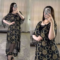 دشداشة نسائي • خامة زبدة • فري سايز ٩٥ كيلو