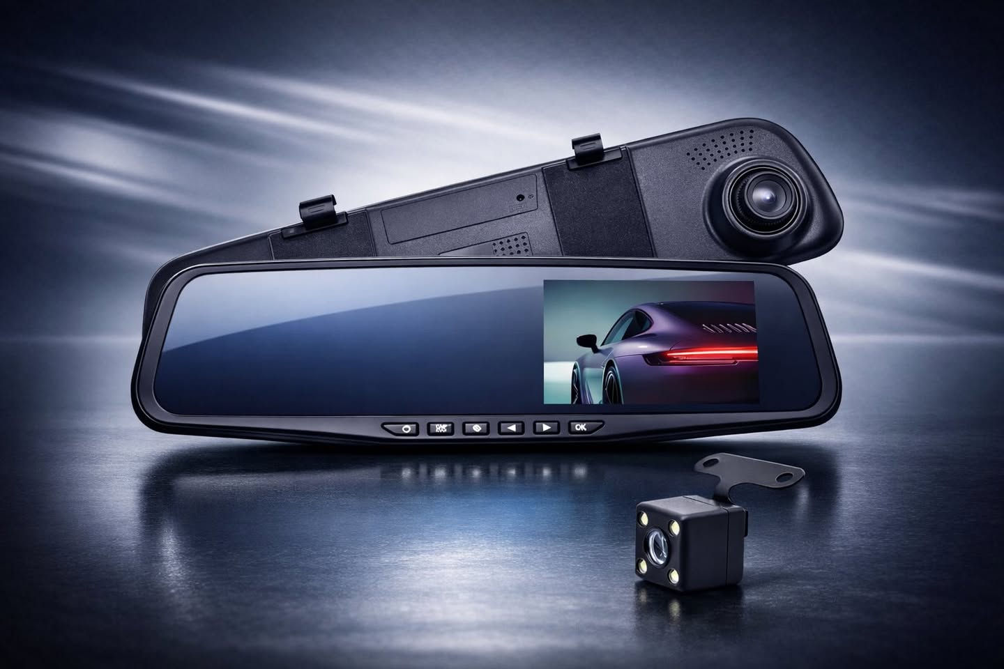 مرآة السيارة الذكية Vehicle Blackbox DVR - كاميرا مزدوجة وشاشة 4.5 بوصة

• الموديل: Z-3061.

كاميرا داش كام متطورة مدمجة داخل مرآة الرؤية الخلفية، تمنحك تسجيلًا كاملًا للطريق من الأمام والخلف مع شاشة عرض مدمجة لتعزيز أمان قيادتك.

• شاشة عرض مدمجة: تأتي بشاشة مقاس 4.5 بوصة من نوع TFT مدمجة في المرآة لمتابعة التسجيل مباشرة.

• تصوير عالي الدقة: تدعم تسجيل الفيديو بدقة Full HD 1080P لضمان وضوح التفاصيل والصور.

• عدسة واسعة الزاوية: مزودة بعدسة رؤية عريضة (Wide-angle lens) بزاوية 170 درجة لتغطية أكبر مساحة ممكنة من الطريق.

• نظام تسجيل الطوارئ: يحتوي على مستشعر G-Sensor الذي يقوم بحماية الفيديوهات من المسح عند حدوث اصطدام.

• خاصية الرؤية الليلية: تدعم تقنية Night Vision لتحسين جودة التصوير في ظروف الإضاءة المنخفضة.

• مراقبة ذكية: تدعم ميزات اكتشاف الحركة (Motion Detection) والتسجيل الدوري (Cyclic Recording) لضمان عدم توقف التسجيل.

المواصفات:
• دقة الفيديو: 1920x1080P / 1280x720P.
• صيغة الفيديو: MOV (H.264, Audio: AAC).
• تخزين الذاكرة: تدعم بطاقة ذاكرة TF حتى 32 جيجابايت كحد أقصى.
• البطارية: مدمجة بسعة 150mAh.
• واجهة الطاقة: 12-24V 2A.
• اللغات: تدعم لغات متعددة.
• الميكروفون والسبيكر: مدمج داخل الجهاز.

محتويات العلبة:
• مرآة الرؤية الخلفية المزودة بالكاميرا والشاشة.
• كاميرا خلفية إضافية.
• وصلات التركيب والطاقة.


**إذا كنت صاحب هذا الإعلان وتريد حذفه لأي سبب، رجاءا أرسل رسالة إلى الدعم الفني**