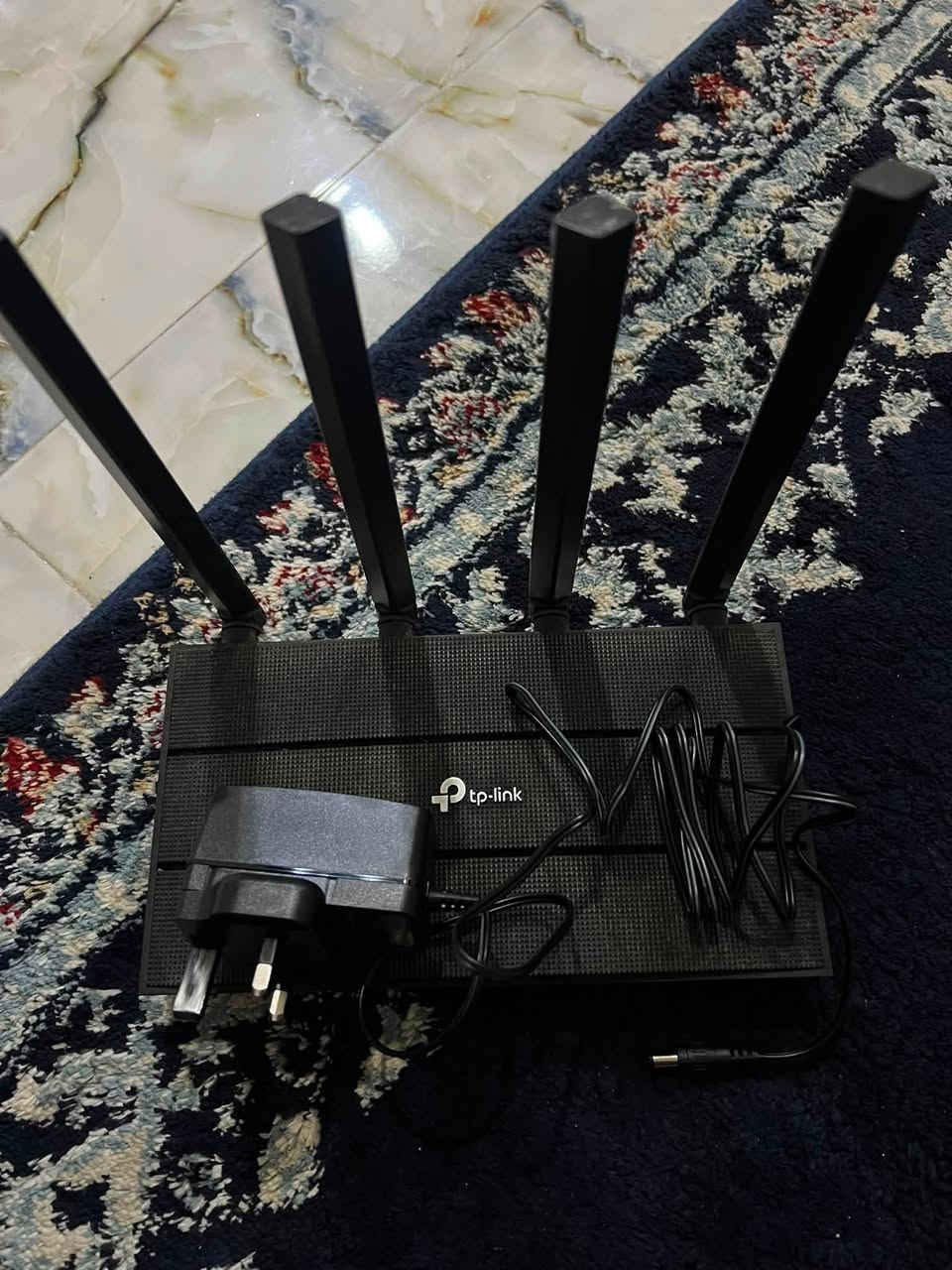 للبيع راوتر TP-Link Archer C80 AC1900
*الحالة*: مستعمل نظيف 100% شغال فل
*المواصفات*: 4 انتينات، ثنائي الحزمة 2.4G + 5G، سرعة 1900Mbps، يشغل + 20 جهاز او اكثر 
*الملحقات*: شاحن اصلي 12V
*السعر*: 40 الف دينار 
*المكان*: البصرة المعقل


**إذا كنت صاحب هذا الإعلان وتريد حذفه لأي سبب، رجاءا أرسل رسالة إلى الدعم الفني**