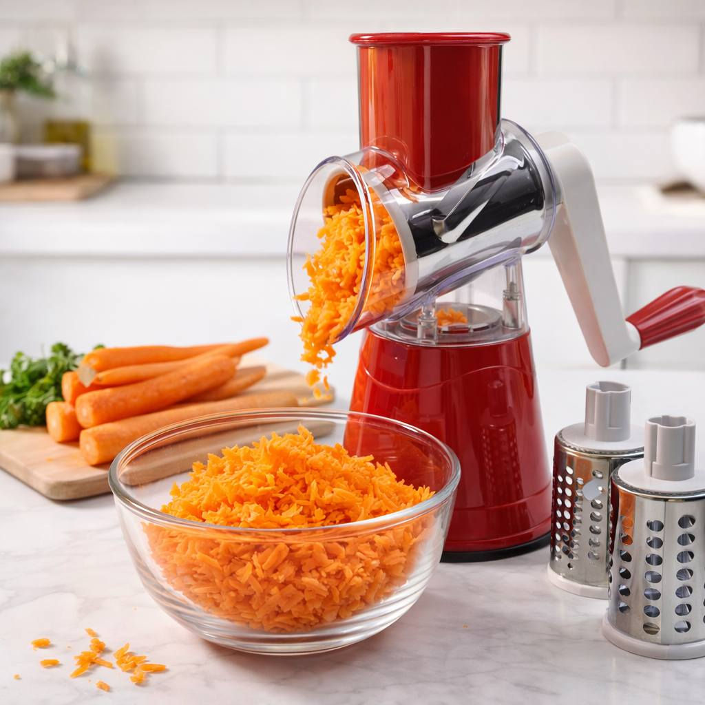 🧀✨ برش وتقطيع سريع وسهل لكل المكونات!

مبشرة يدويّة دوّارة بقاعدة شفط قوية تثبّت الجهاز على الطاولة 💪
3 أسطوانات من الستانلس ستيل: بشر ناعم، بشر خشن، وتقطيع شرائح 🥕🧀
فتحة واسعة مع دافع للطعام للحفاظ على أمان اليدين ✋
قابلة للفك والتنظيف بسهولة ♻️

خلي مطبخك مرتب وعملي بدون تعب! 🍴 السعر 15الف مع التوصيل


**إذا كنت صاحب هذا الإعلان وتريد حذفه لأي سبب، رجاءا أرسل رسالة إلى الدعم الفني**