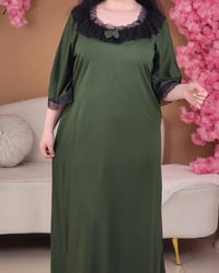 دشداشة مديل فستان  كشمير ايطالي دبل صبغ x2  مديل دبل شيفون دانتيل صدر ...
