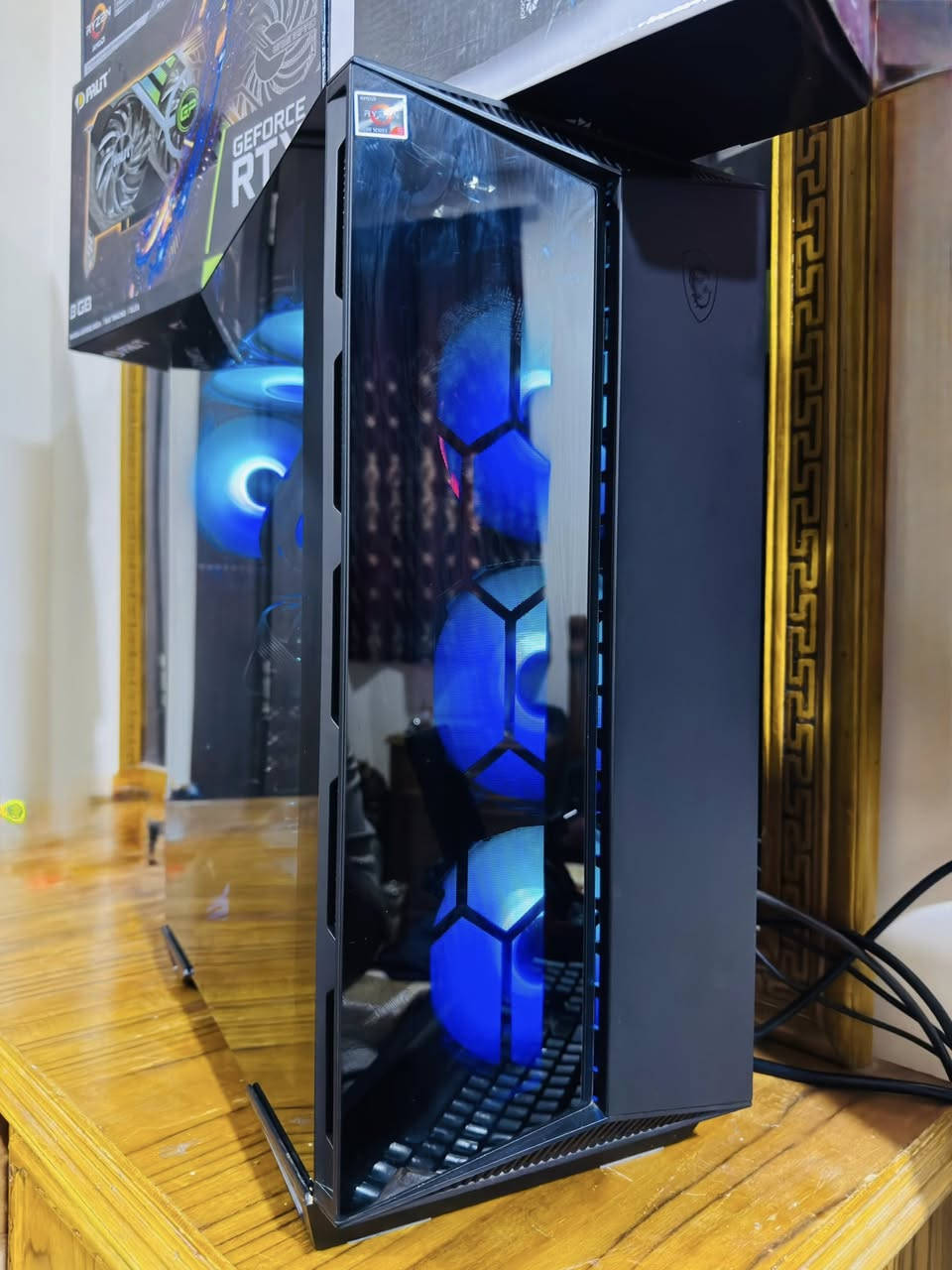 السلام عليكم تجميعة 3070ti كل كراتينها موجوده مستعملة حلوة ونظيفة
GPU 3070ti Palit Gaming Pro 8gb 3Fan
CPU R5 5600x ❤️‍🔥
عليه مبرد مائي من aero cool
MB msi B550M Pro-Vdh wifi
Ram 16gb (8*2) 3600 hyperx
500gb m.2 (250+250)
1Tb hdd 190 m/s سريع ومناسب للالعاب
Psu aero cool 750w 80+ bronze
Case msi mpg gungnir 110r 4fan كلش حلو الكيس وكارتونه موجود وتتحكم بفاناته وي فانات المبرد المائي وهواي بي مودات حلوه 

اخوان السعر مليون و250 الف مكاني تكريت ويتوفر توصيل 
الاستفسار خاص او ***********
