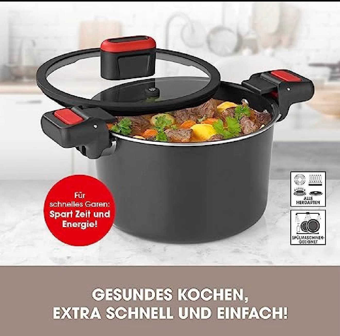 Quick and easy preparation: the GOURMETmax cast aluminium energy saving pot with 5.8 litre capacity ensures quick, easy and vitamin-friendly preparation

Condition - used like new/ used one
Price -60$ أربيل, العراق


**إذا كنت صاحب هذا الإعلان وتريد حذفه لأي سبب، رجاءا أرسل رسالة إلى الدعم الفني**
