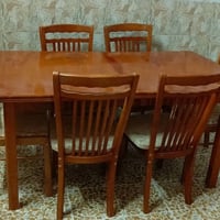 ميز طعام • ميز سفرة • طاولة طعام • 6 كراسي • كراسي سفرة • طاولة خشب • ...