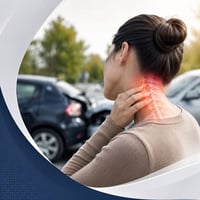 🚗💥 هل تعرضت لحركة مفاجئة للرقبة بعد حادث أو توقف مفاجئ للسيارة؟  إصابة...