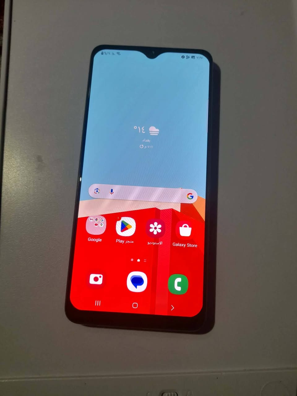 السلام عليكم سامسونك A32 ذاكرة ١٢٨ وعشوائية ٦ الجهاز مداخل تصليح واي خلل مابي  بصمة اصبع وبصمة وجه كلها شغالة ويدعم الشحن السريع جدا الجهاز مكفول من اي خلل للبيع السعر ب١١٠ وبي مجال مكاني بغداد الجديدة وعندي توصيل 
***********
