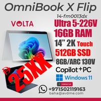 HP Omnibook X Flip • 16GB رام • ARC 130V 8GB
