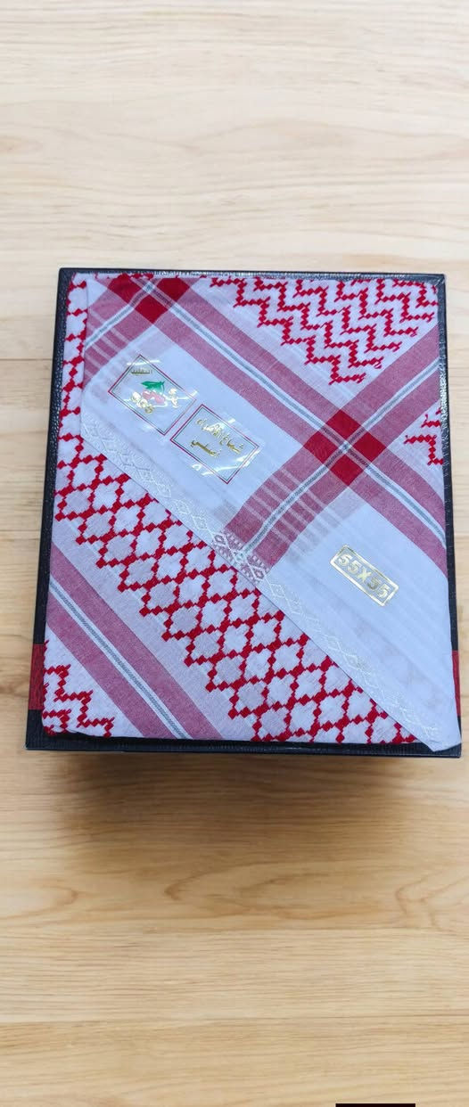 يشماغ احمر الاصلي
جميع القياسات 52/55/60
محل محمد بشار الصيادي 
للستفسار***********
