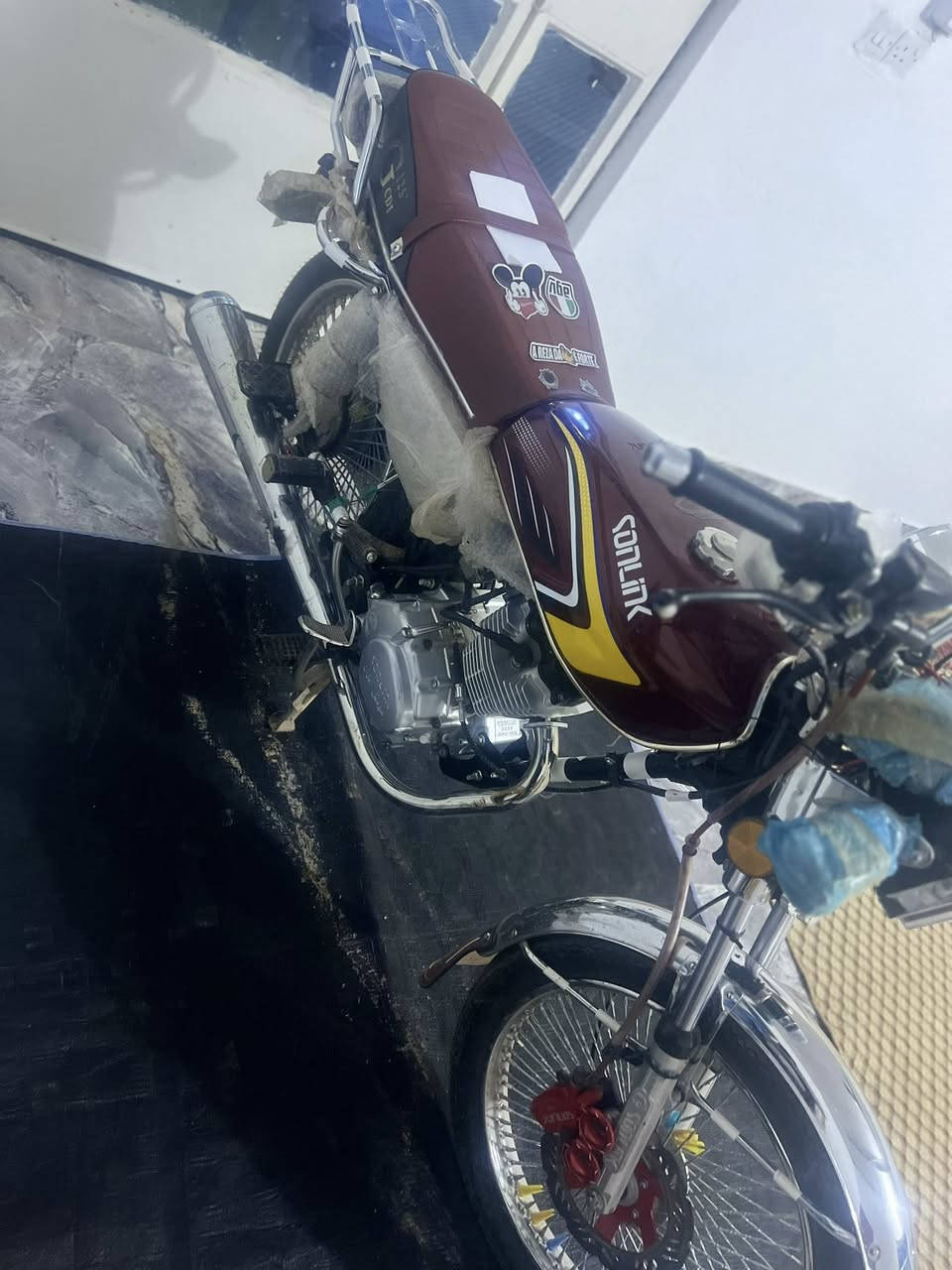 تايكر ٢٥كفاله بس شاشه طافيه دراجه جديده مابيه اي نقص أوراق كامله مكان ديالى بعقوبه شراي اتصل (***********)سعـر ٧٤٠بي مجال حك الجيه❣️
