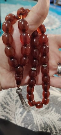 سبحة تركية • ٣٣ حبة • كركوشة فضة