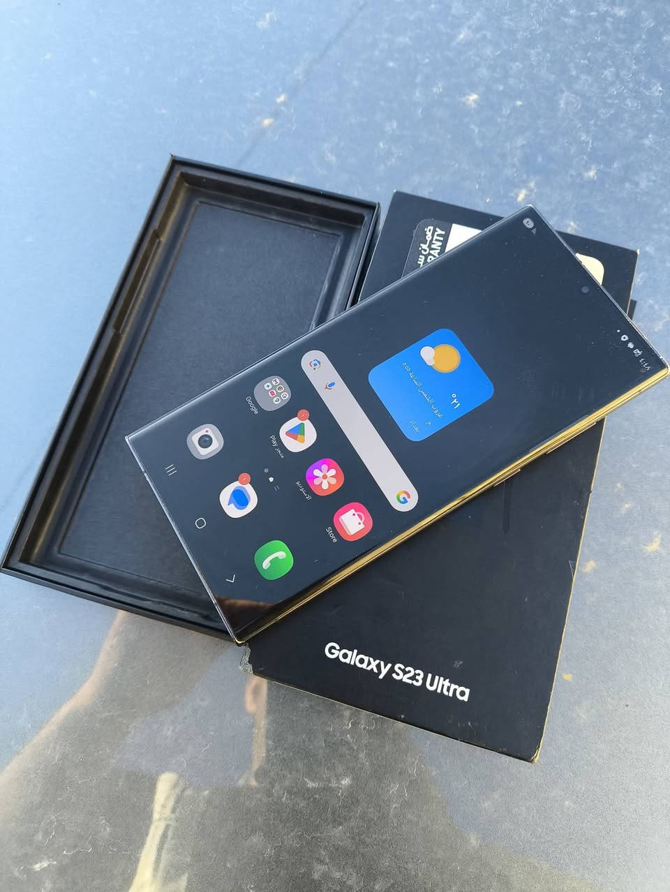 Galaxy  S23 ultra 
 نرخى 720  
زاكيره 256 رامى 12
 خاوينى 97% 
كامل ئه شيا  
 بي عه يب  و نه كراوه به زه مان 2رؤژ
گه ياندن هه يه 
شوين كركوك 
***********
***********
------------------------------------------------------------------------------------
سعره  720  الف 
ذاكره 256  رام 12
 نظافه 97% 
 غراضه كامل 
  مابيه عيب خطين  و مامفتوح  بضمان يومين الفحص
متوفر توصيل
مكاني كركوك
***********
***********
