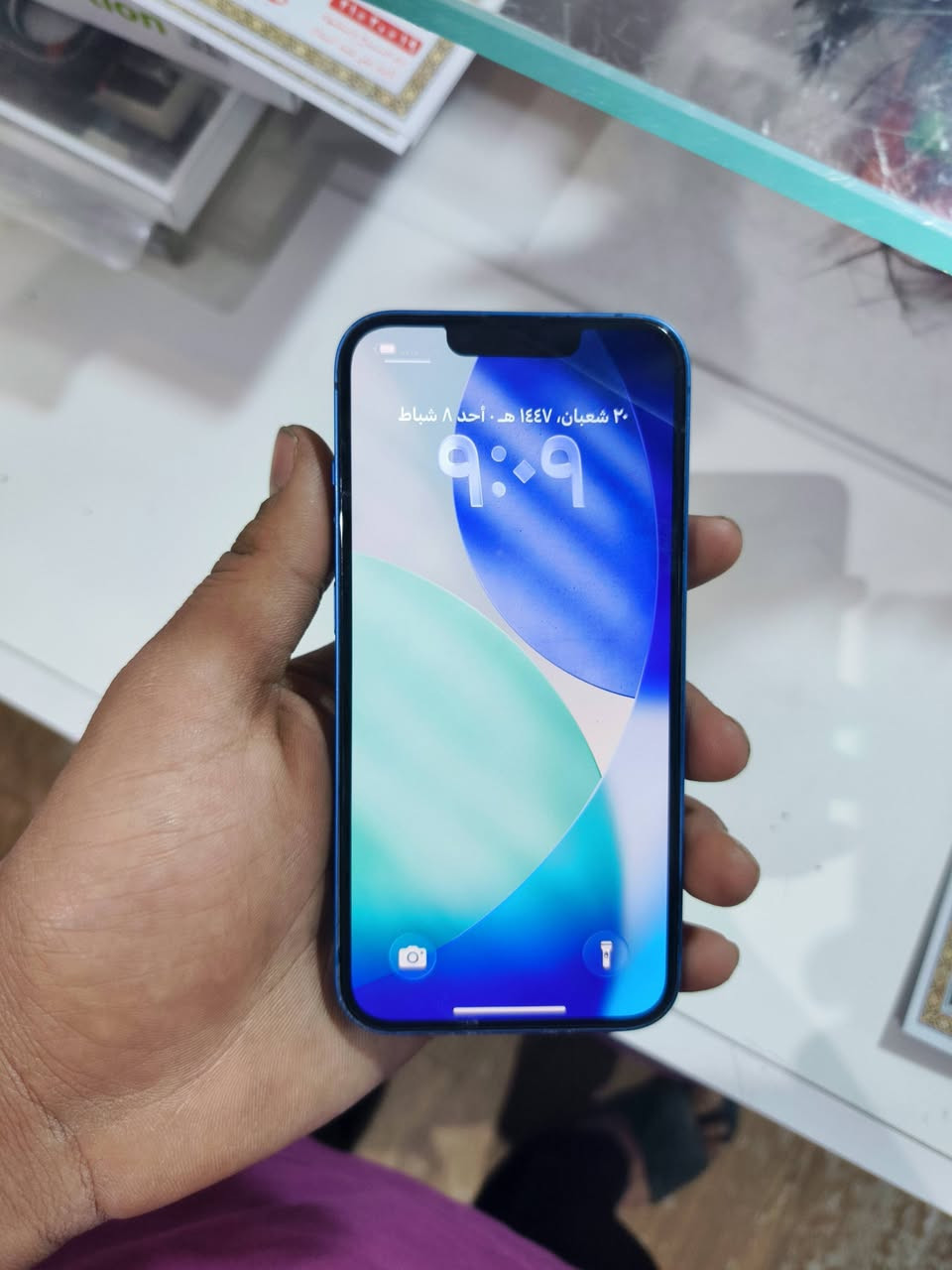 السلام عليكم ايفون 13الموبايل وتر برو ممفتوح ونضيف كلش نضافتة 99 الموبايل بطاريتة 91حقيقي اخذة وافحص وين متريد فيس كام شغال بصمة وجه الجهاز يخبل السعر والستفسار تواصل علا الخاص او علا الواتساب ***********
