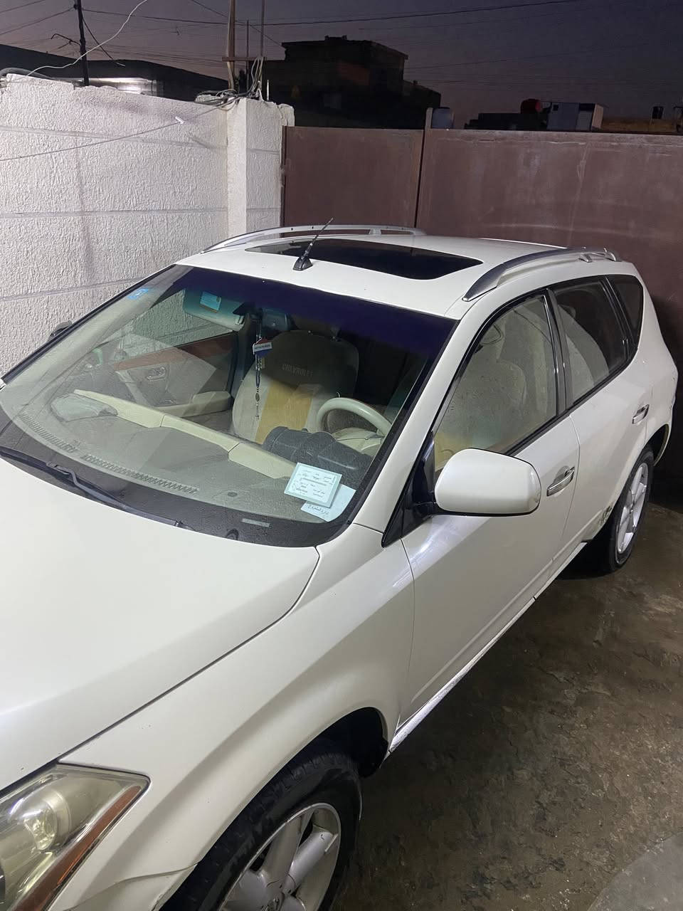 مورانو 2008 رقم بغداد انكليزي باسمي مكاني بغداد السياره جاهزه فتحة سقف تحم تاير السعر 70              رقمي ***********
