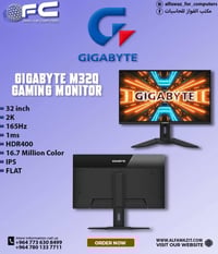 gigabyte m32q شاشة ips  2k ips 165hz 1ms  gigabyte m32q للبيع مستعمله ...