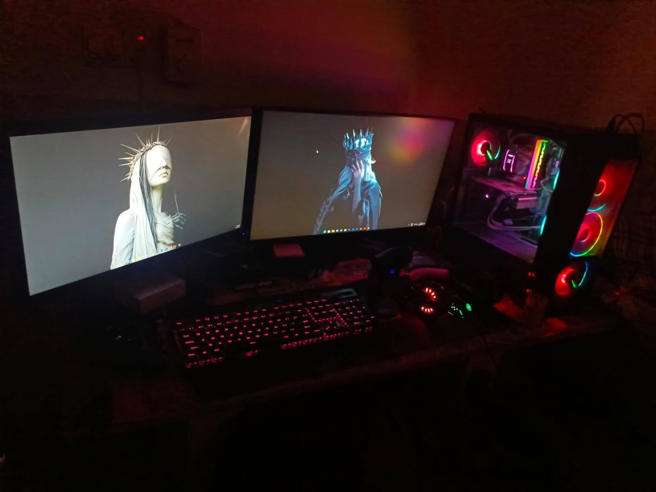 السلام عليكم اخوتي كيس للبيع
المواصفات
I5 10400f
Rtx 3060 ti 8gb asus
Ram 16gb 3200hz
Mb h510 asus
M. 2 1t king ston
Psu 750w
مبرد مائي حجم 360
كيس من اسوس 
رايدها ب٨٥٠ الف قفل قفل رجائا الي يجي يكون يشتري مو بس يعامل ويروح لان تعبت من هيج شغلات

***********
