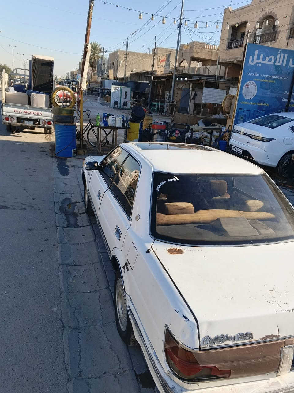 السلام عليكم سياره هارتوب مديل 1990 سياره كلش حلوه البارحه شاد مكينه 2500وكير وصدر امامي صدر خلفي شاشه سماعات مروحه كلج جديده باتري جديد غرفه كلش حلوه سلايت شغال كهرباء تبريد بس بوري وغاز  رقم بغداد نكليزي مكاني بغداد البياع حي المواصلات رقمي ***********
