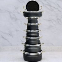 طقم قدور • ٦ قدور • ٢ طاوات