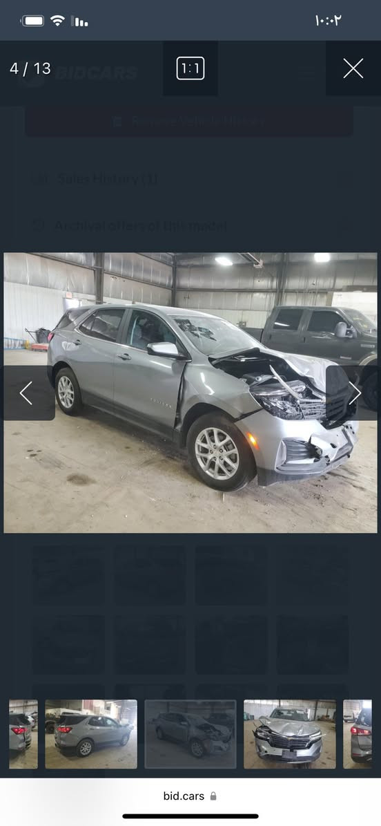 السلام عليكم شوفرليت اكوينيكس موديل ٢٠٢٤ حادث واضح بلصور تبديل بنيد وجنطة خلفية فقط بدون ايرباك مواصفات LT  فور ويل جنطة كهرباء تشغيل عن بعد رقم بغداد باسمي مكان السيارة بغداد حي الخضراء للتواصل خاص او الاتصال على الرقم ***********
