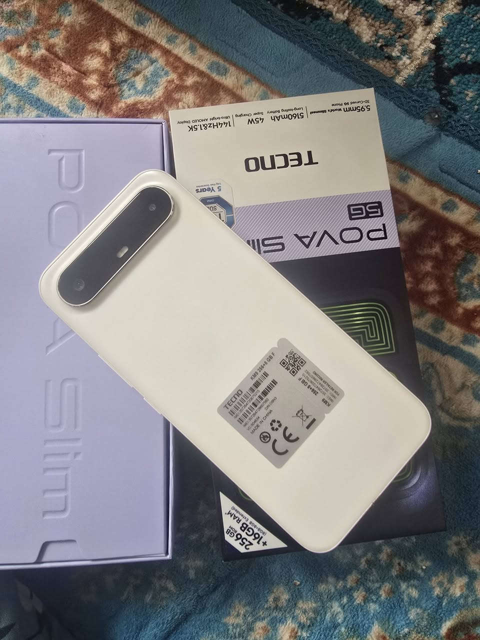 POVA Slim 5G ✨ 
💾 الذاكرة : 256 وعشوائيه 8
📱الشاشة : 6.78 بوصة - 144 هرتز - AMOLED
📷الكامره : 50 + 2 ميجابكسل
💾المعالج : Mediatek Dimensity 6400
🔋البطارية : 5160 مللي أمبير __ 45
***********
