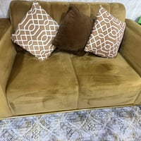 طقم قنفات • ٥ قطع • قماش شامو ذهبي