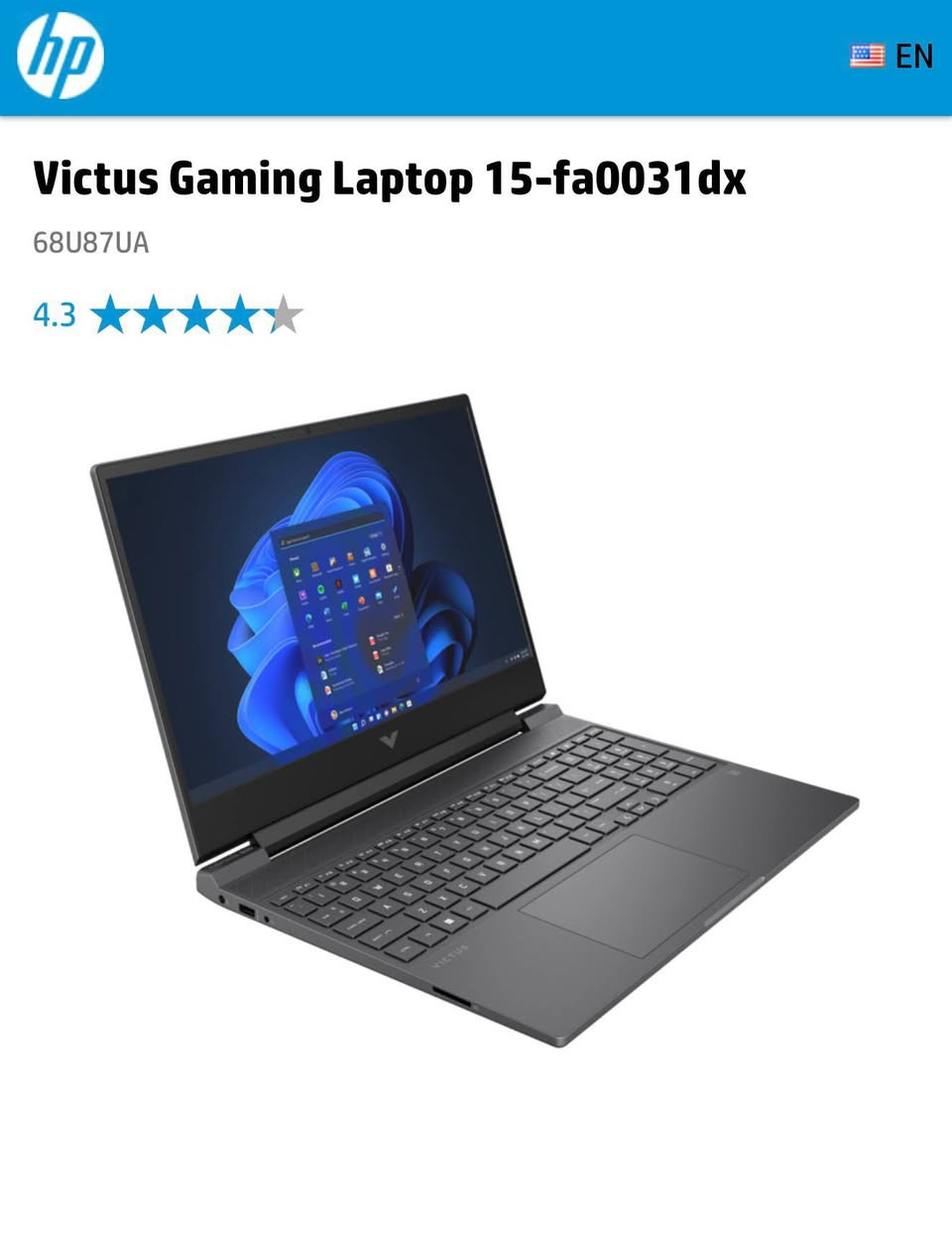 🔥 للبيع – HP Victus Gaming Laptop 🔥
💻 HP Victus 15-fa0031dx

المواصفات:
• 🔹 المعالج: Intel Core i5 (الجيل 12)
• 🔹 كرت الشاشة: NVIDIA GTX 1650 (4GB)
• 🔹 الرام: 8GB DDR4
• 🔹 التخزين: 512GB SSD NVMe
• 🔹 الشاشة: 15.6 إنج FHD – 144Hz
• 🔹 النظام: Windows 11 أصلي
• 🔹 الصوت: Bang & Olufsen

🎮 مناسب للألعاب
🎧 ممتاز للـ DJ والمونتاج
⚡ سريع واستخدام نظيف

📍 المكان: بغداد 
💰 السعر: 750 الف 
📞 التواصل: خاص


**إذا كنت صاحب هذا الإعلان وتريد حذفه لأي سبب، رجاءا أرسل رسالة إلى الدعم الفني**