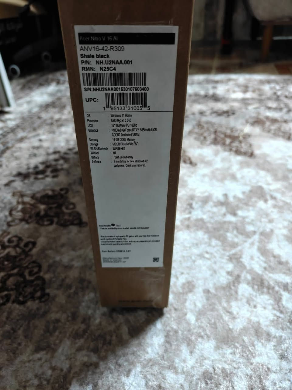 OpenBox
Acer Nitro V 16 AI

AMD Ryzen™™

5 240

16.1 180Hz

(FullHD)

GPU

NVIDIA RTX 5050 8GB

RAM 16GB DDR5

SSD 512GB

السعر مليون و 250 قفل
للتواصل ***********
