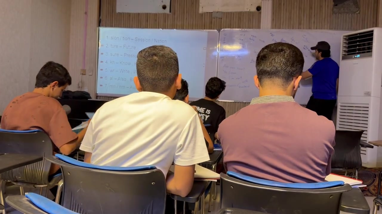 لأن تطوير لغتك الإنكليزية هو أفضل استثمار في مستقبلك المهني والشخصي! ✨

جانب من المحاضرات التفاعلية والطاقة الإيجابية داخل كورس اللغة الإنكليزية المخصص للبالغين. (شاهد الفيديو لتتعرف على أسلوبنا في التدريب) 👇🎥

نود إعلامكم بأن التسجيل ما زال مستمراً للانضمام إلى مجموعاتنا الجديدة! 🚀

💡 لماذا تختار هذا الكورس؟

 منهاج عالمي معتمد: يركز على مهارات المحادثة والاستماع بالدرجة الأولى لتتحدث بثقة.

 بيئة تعليمية مريحة وتفاعلية: كسر حاجز الخوف والخجل من التحدث أمام الآخرين.

 تطوير حقيقي: سواء كنت موظفاً، طالباً جامعياً، أو تسعى لتطوير مهاراتك للسفر والعمل.

 قاعات مجهزة بأحدث التقنيات: نستخدم الشاشات الذكية التفاعلية لتوصيل المعلومة بأسرع وأسهل طريقة.

🚫 ملاحظة: المقاعد المتبقية محدودة جداً لضمان أعلى مستوى من التركيز والمشاركة لكل طالب.
📞 للاستفسار وحجز مقعدك:
 العنوان: بسماية الشارع العام قرب بيت بيوتي 
 رقم الهاتف: [***********]
 أو يمكنك مراسلتنا مباشرة عبر رسائل الصفحة 📩
