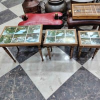 طاوله قهوه خشب • بلاط سيراميك مزخرف • ديالى خانقين