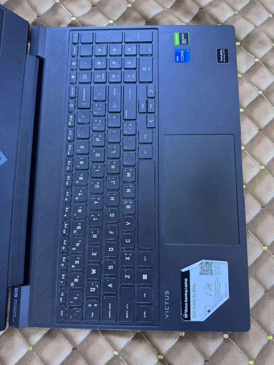 السلام عليكم
لابتوب HP - Victus 15.6" 
 للبيع  
Intel Core i5-12450H - 16GB Memory - NVIDIA GeForce GTX 1650-512GB SSD 
الشاشه حجم 15 (144Hz) 
لابتوب موجه للعاب والدراسه.
السعر 780الف  وبي مجال
***********
