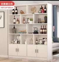 مكتبة خشب • أبيض • توصيل بغداد