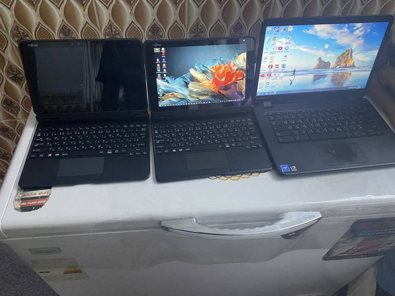 ايبادات ثنين بصي ايباد ويصير لابتوب ولابتوب اخو الجديد اليبادات سعر الواحد ٩٠ الف ولابتوب سعر الواحد ٩٠ الف مكان بغداد دوره حي الصحه***********
