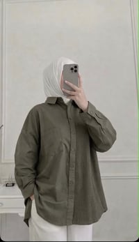 قميص كتان • فري سايز • توصيل لكل العراق