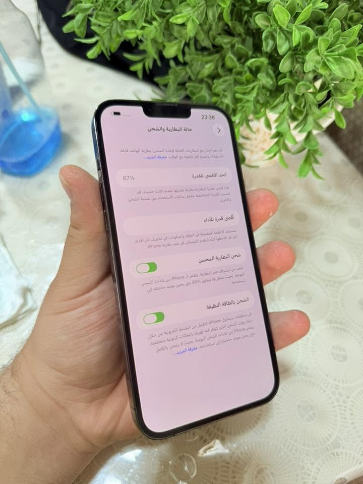 13 بروماكس لون اسود
ذاكره 256
بطاريه 87 بلادي
 شرق اوسط الجهاز نضيف وبحاله الوكاله وتر بروف
السعر 750 الف
مكاني نجف حي المهندسين
تواصل: *********** اتصال او واتساب غير متواجد علفيس
