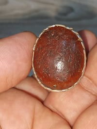 خاتم عقيق يماني • قديم • سياغه يدويه