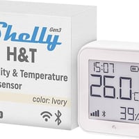 Shelly H&T • مستشعر حرارة ورطوبة • شاشة حبر إلكتروني