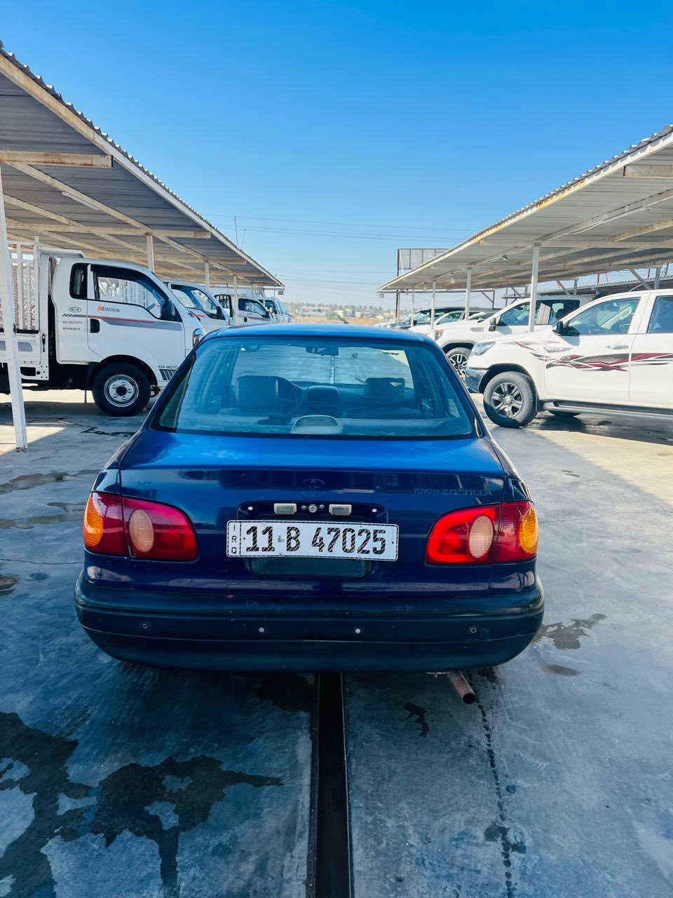 السلام عليكم
كورلا موديل ١٩٩٨. گير عادي
بيها صبغ بأماكن محددة
السعر 60 وبيها مجال
للأستفسار اكثر 
***********
