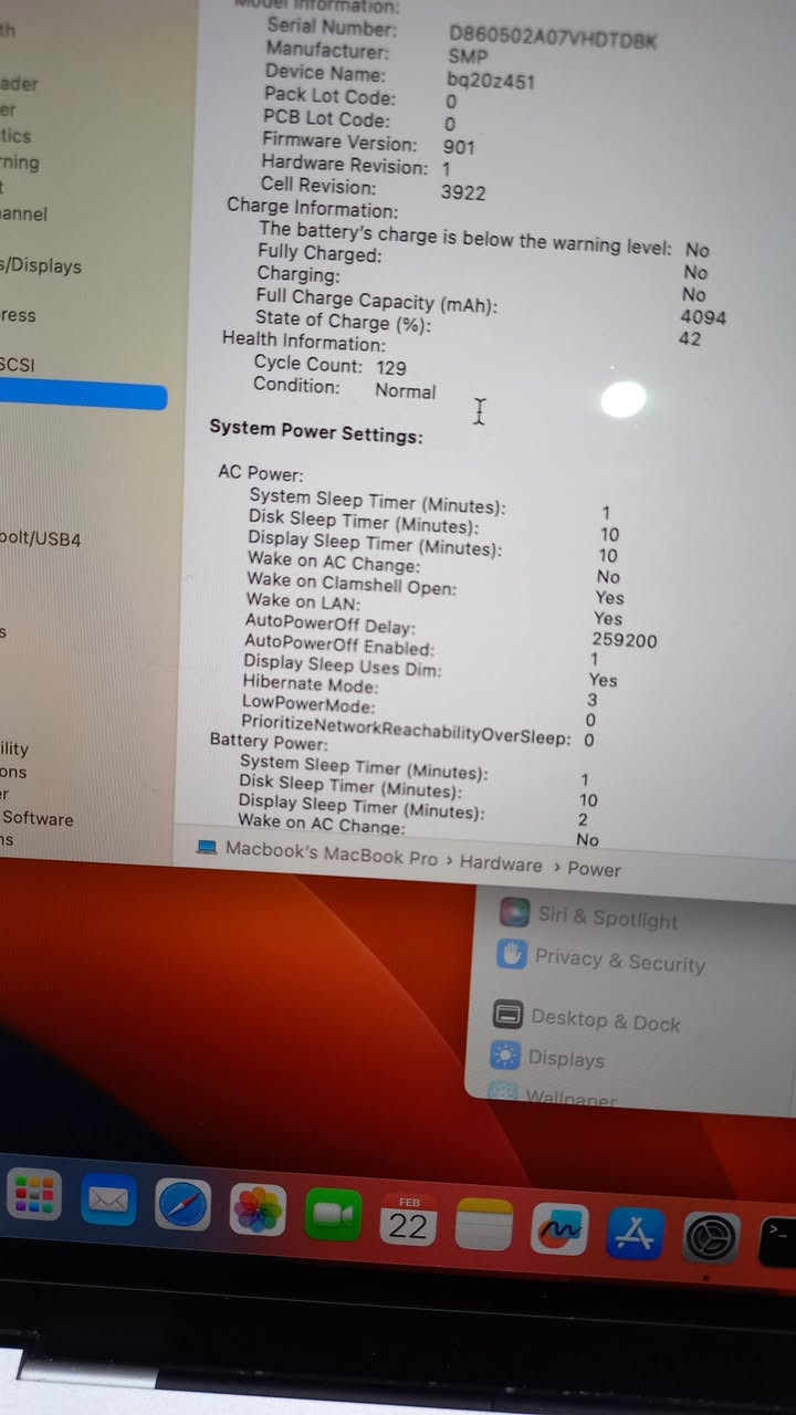 • MacBook Pro 13-inch (2017)
• المعالج: 3.1GHz Dual-Core Intel Core i5
• كرت الشاشة: Intel Iris Plus Graphics 650
• الرام: 16GB 2133MHz LPDDR3
• الشاشة: Retina 13.3 إنش (2560×1600)
• النظام: macOS Ventura 13.7.6
• المنافذ: 4 منافذ Thunderbolt 3 (USB-C)
• الهارد: 256 SSD

نظافة 99% بعدها جديد ١٢٩ عدد لفات بطارية

وياها ملحقات كيبل وشاحنة بلادي وحقيبة

السعر: 600 الف وبيها مجال للطيبين 
مكاني كركوك وتوصيل موجود للجميع محافظات


**إذا كنت صاحب هذا الإعلان وتريد حذفه لأي سبب، رجاءا أرسل رسالة إلى الدعم الفني**