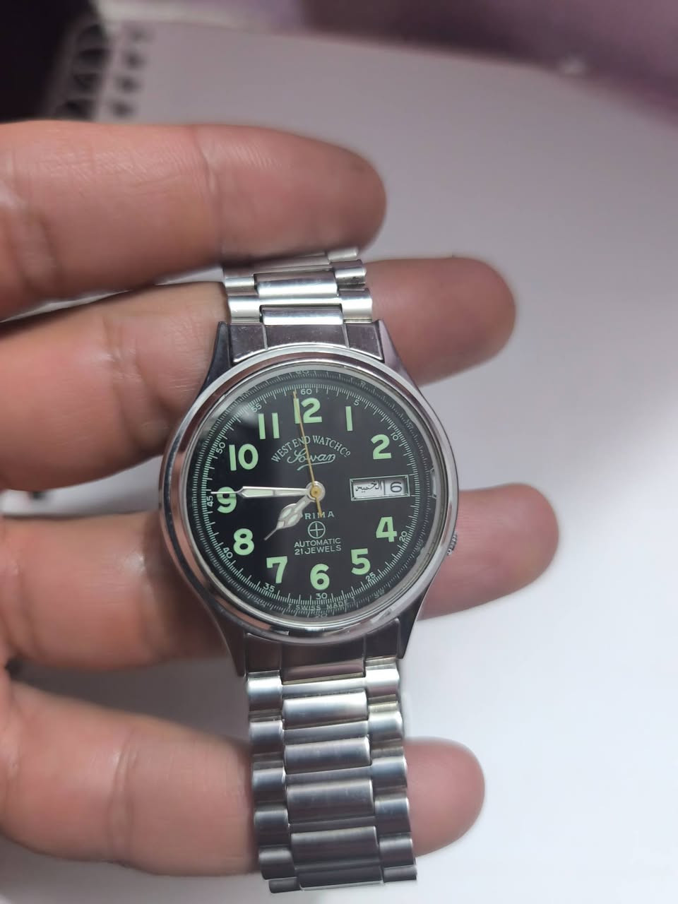 ويست ايند سويسري
عداد شهري ويومي 

اوتماتيك قطر ٣٦ 

نضافة ٩٩٪

السعر ١٣٠ الف 

***********
