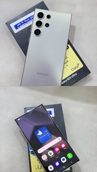 جهاز اس 24 الترا ذاكرة 512 تيتانيوم شرق أوسط دبل سيم كارت نظيف فول نظا...