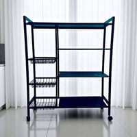 ستاند مطبخ ٣ سلال • عجلات ٣٦٠° قفل • ١٠٨×٩٠×٣١