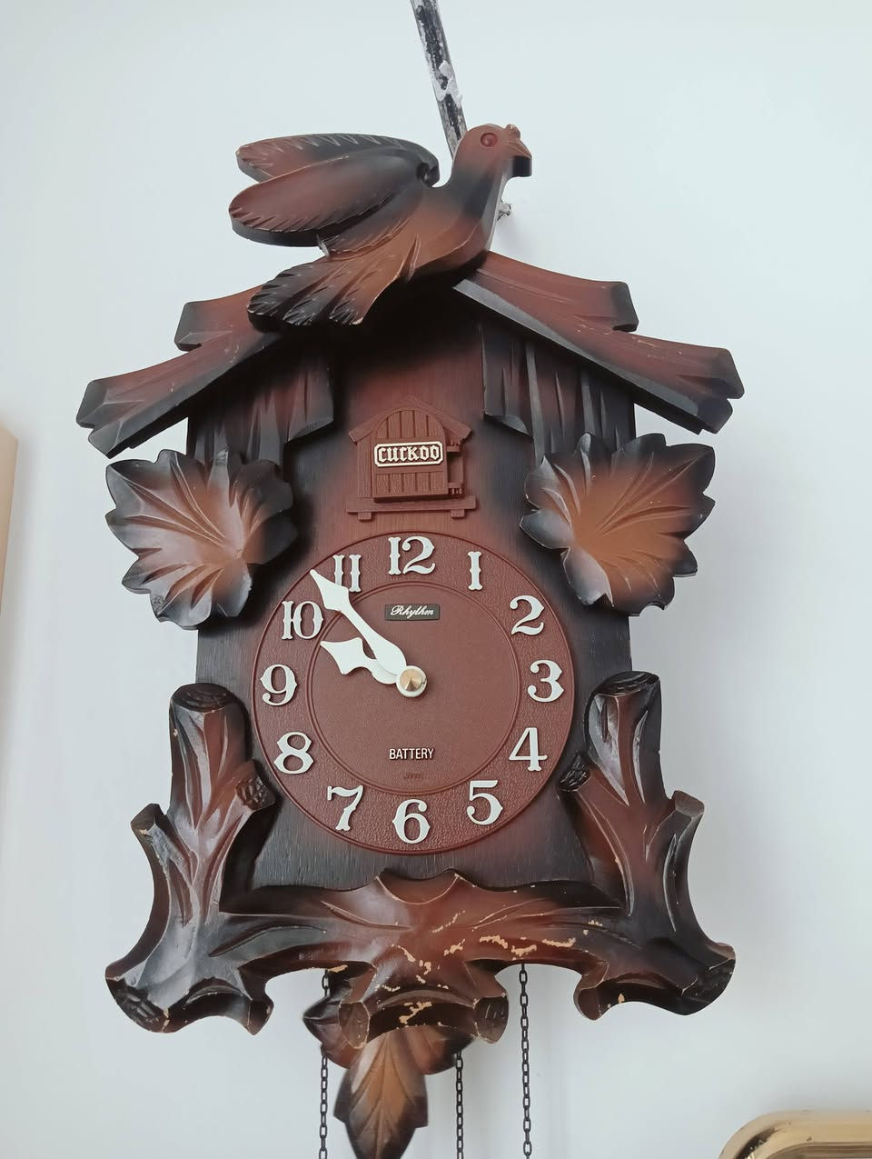 للبيع ساعة كوكو ماركة رايثم ياباني من النوادر مكينه جديدة باتري ميكانيك تعمل بنظام البطارية حجم الكبير ساعة نظيفة جداً واحلى من الصور بلادية سعرها 300 مع التوصيل مكاني بغداد جسر ديالى القديم 
*********** _ ***********
