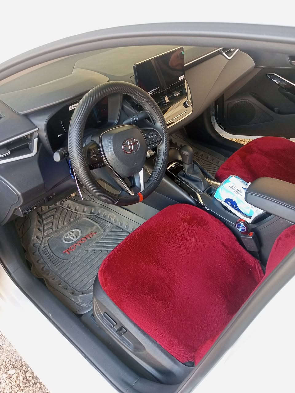 كورلا هايبر 25 زيرو كامله المواصفات كرسي كهربائي داخل جلد احمر ماشيه 2000كيلو فقط باسمي واني مخلي اضافات بداخل دوشمه ارضيه جلد،ارضيات ،صندوق مفروش،طيانيات تحويل ثاني يوم السعر 172ورقه للاتصال على الارقام التاليه ***********,,,***********
