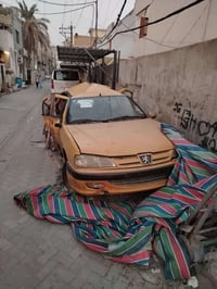 بيجو بارس موديل ١٥ رقم بغداد انكليزي بيه حادث سنويه ل٢٧ ابيع تسقيط سعر...