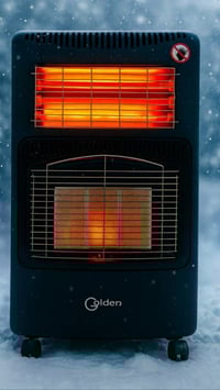 مدفأة كولدن • غازي وكهربائي • ٣ شمعات