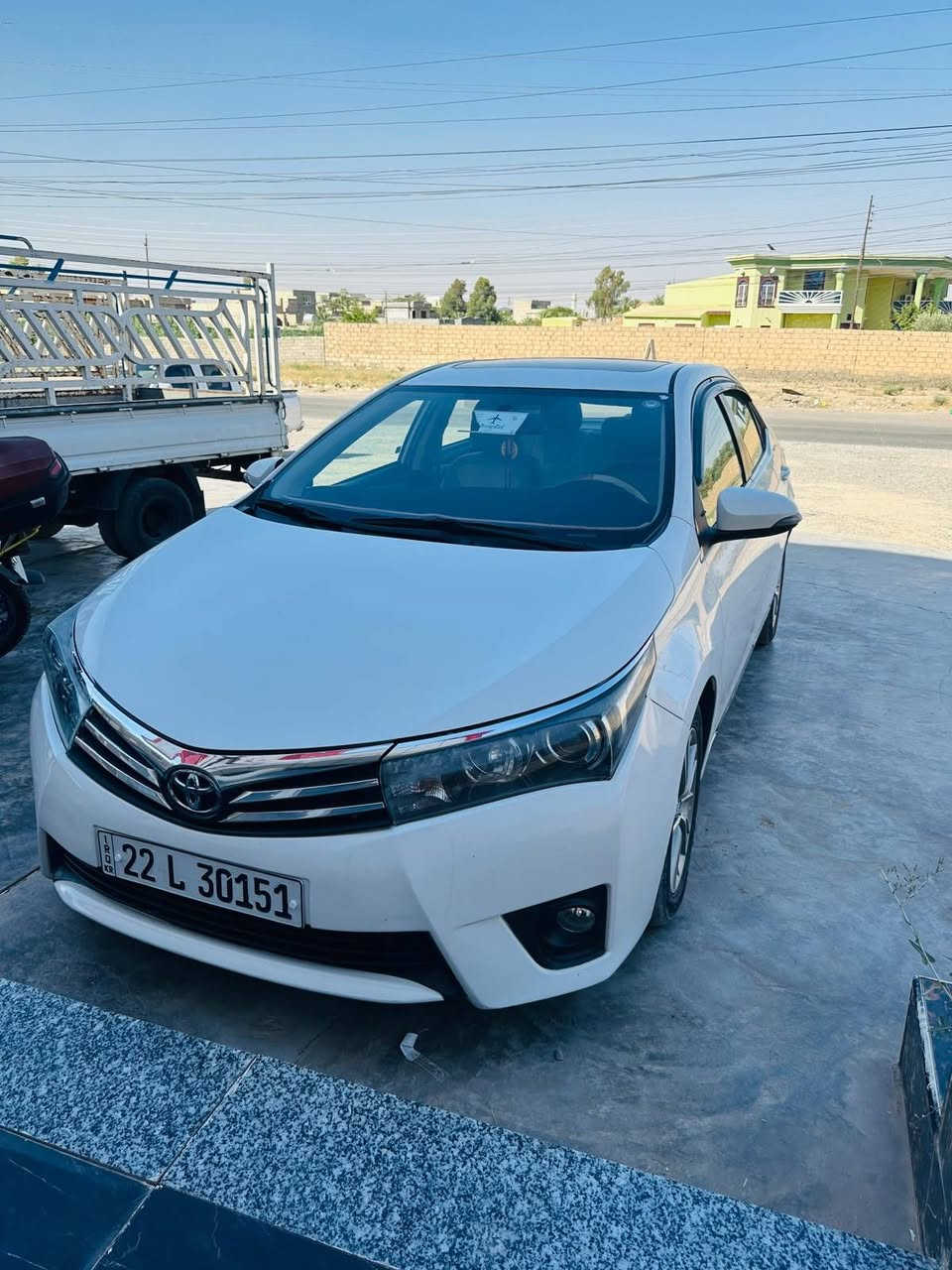 كورولا 2015 خليجي
كامل مواصفات
محرك -vvt2000
تشغيل بصمه 
فتح وغلق باب السائق بصمه 
فتحه سلايد 
حساس خلفي 
كشنات مخمل 
تحكمات سترين 
اشارة ترحيب اناره داخليه
اشاير بالمري شفط 
لايت فول LED+زنون بلادي 
تخم تاير  
محرك كير صدر كفاله 
تلفون ***********
السعر 153 وبيها مجال بسيط 
مكان السياره/صلاح الدين الشرقاط
